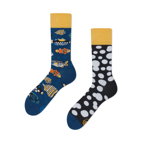 Many Mornings – verrückte, bunte mismatched Socken – Tropical Fish Gr. 39-42