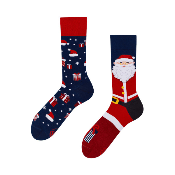 Many Mornings – verrückte, bunte mismatched Socken – Santa Claus, Gr. 35-38