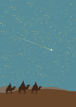 Postkarte - Toni Starck - Three Wise King