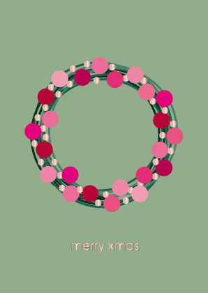 Postkarte - Toni Starck - Weihnachtskranz / Christmas Wreath