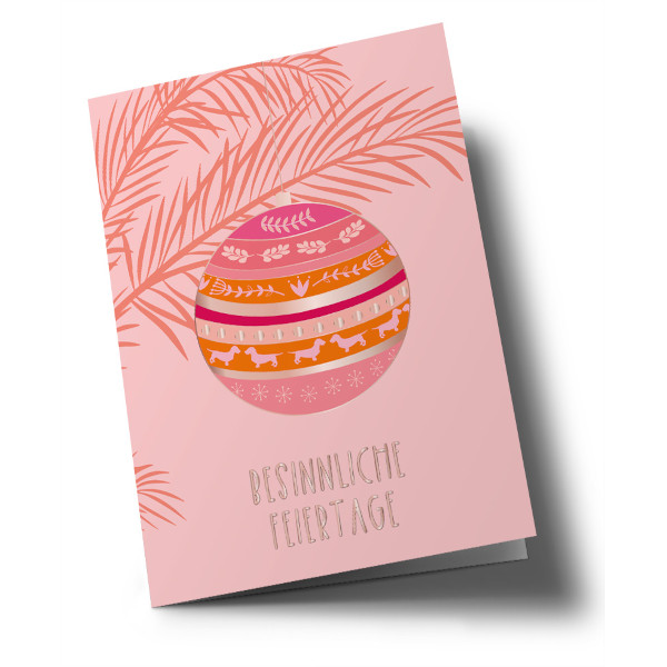 Klappkarte C6 - Toni Starck - Weihnachtskugel / Christmas Ball