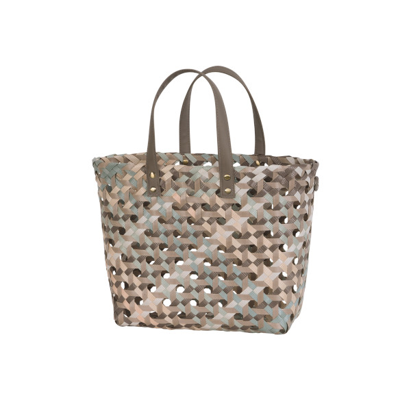 Handed By - Rosie - Shopper Gr. S mit kurzen PU Henkel, Farbe: multimix liver