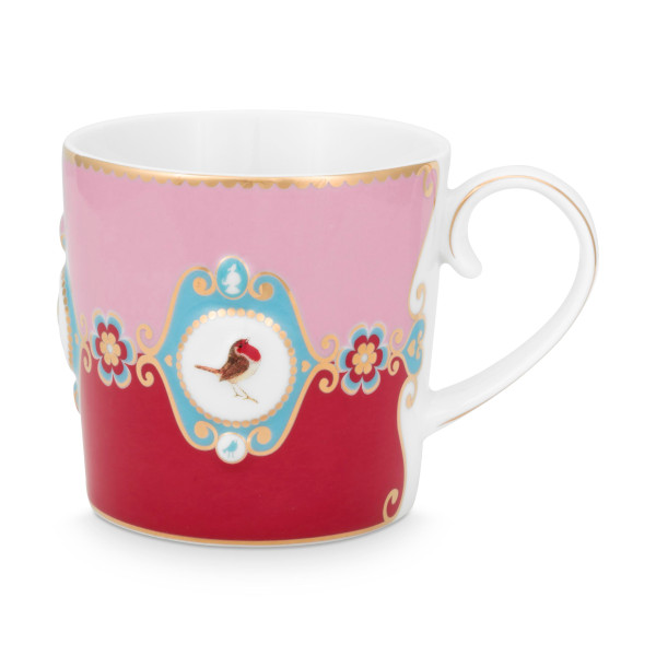 Pip Studio - Mug Small - Becher / Tasse - Love Birds Medaillon red-pink 150ml