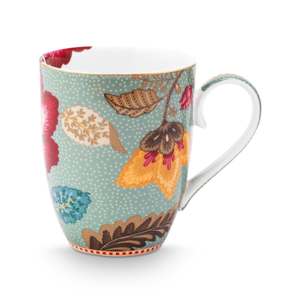 Pip Studio - 2er Set L Henkelbecher / Mug - Blooming Tales, Fantasy Khaki, 350 ml – Bild 3
