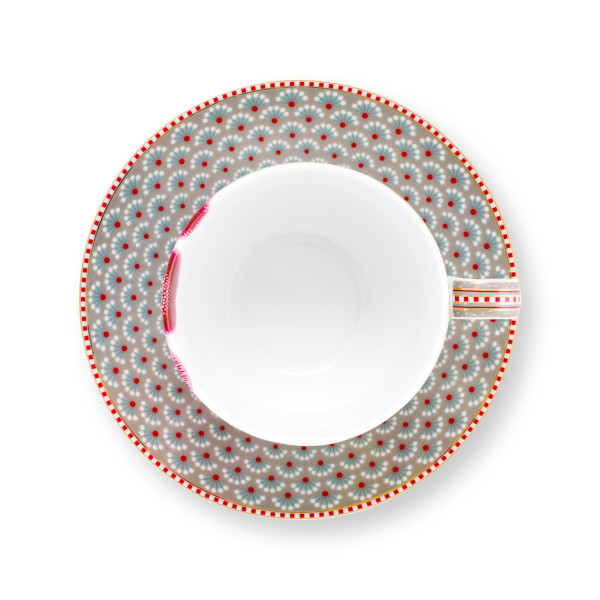 Pip Studio - Tasse & Untertasse - Blooming Tales, Fantasy Khaki, 300ml – Bild 3