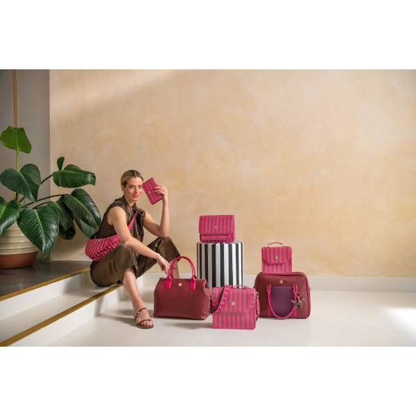 Pip Studio - Schultertasche Gr. M - Fenna Stripe, Pink – Bild 4