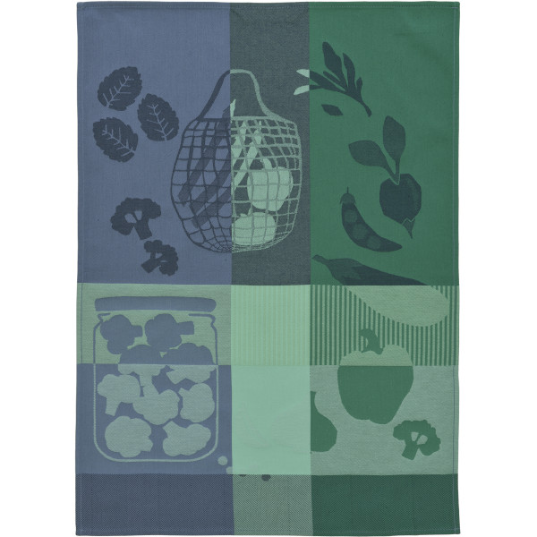 Sander Geschirrtuch  - Tusacany - Farbe: 04, Blue / Blau - Fruit 'n' Veg / Obst & Gemüse