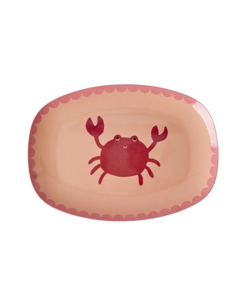 Rice - Melamin Teller, klein - Crab / Krebs