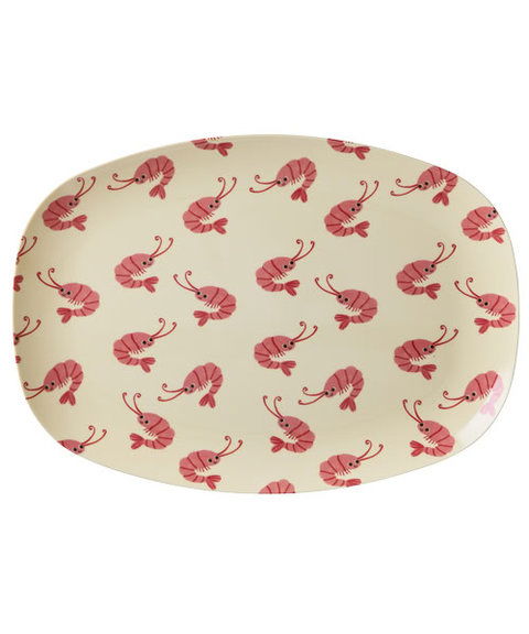 Rice - Melamin Teller - Groß - Shrimp - 30x 22cm