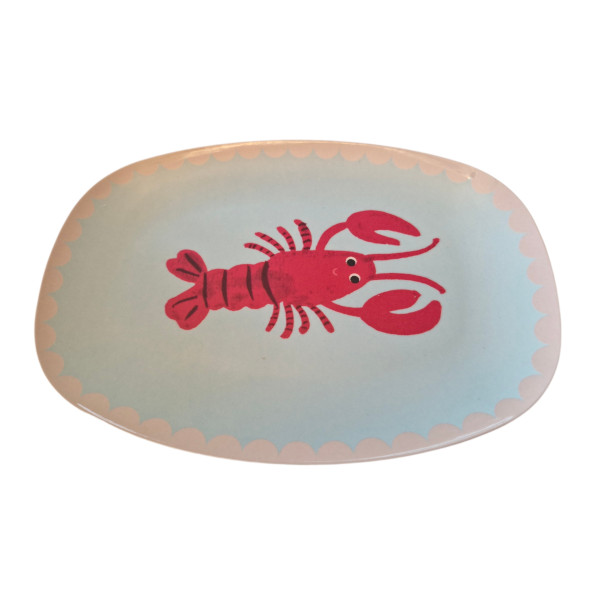 Rice - Melamin Teller, klein - Lobster / Hummer