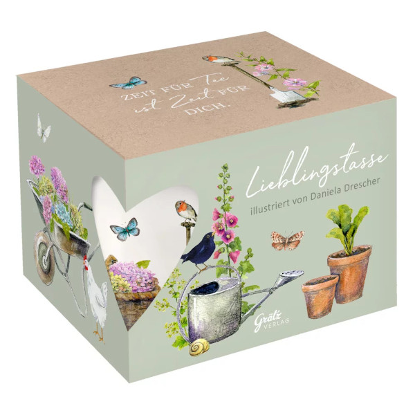 Grätz Verlag - Daniela Drescher - Porzellantasse / Teetasse - Gartenvögel / Garden Birds – Bild 3